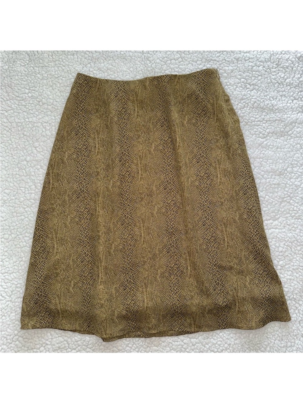 Y2K VTG 90s midi snakeskin print skirt low rise festival whimsy vintage sz 8